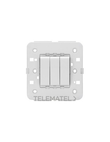 CONMUTADOR TRIPLE BS 10AX BLANCO