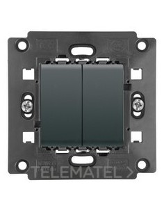 CONMUTADOR DOBLE BRITISH 1P 16AX NEGRO