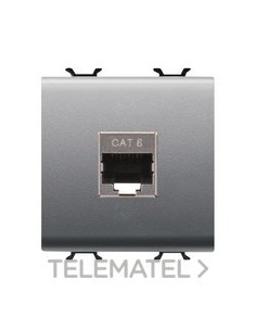 CONECTOR RJ45 2M CATEG. 6 FTP TITANIO