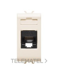 CONECTOR RJ45 1M CATEG. 6 UTP MARFIL