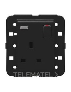 BASE LUM. CONMUTADA BS 13A NEGRO