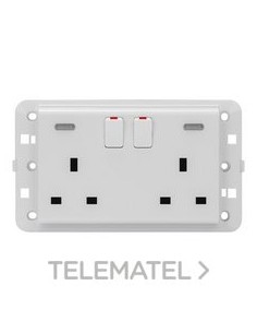 BASE DOBLE LUM. CONMUTADA BS 13A BLANCO