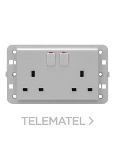 BASE DOBLE CONMUTADA BS 13A TITANIO