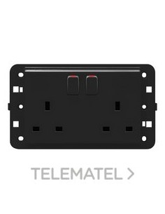 BASE DOBLE CONMUTADA BS 13A NEGRO