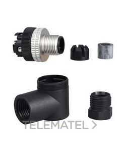 CONECTOR M12 METAL MACHO 90 4B