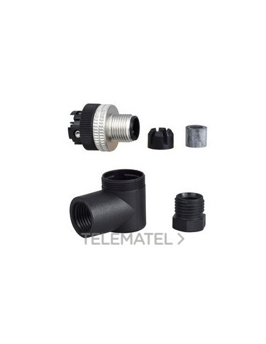 CONECTOR M12 METAL MACHO 90 4B