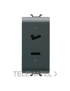 TOMA SELV 2P 6A 24V POLARIZADA 1M NEGRO