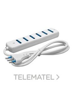 BASE MOVIL 6 SAL.UNEL 2P+T 16A BIV.BLAN.