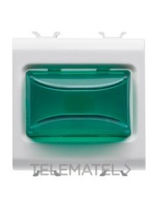 TEST SALIENTE VERDE 3W 2 MÓDULOS BLANCO