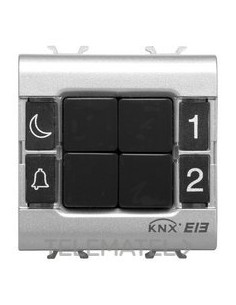 BOTONERA 2 M KNX 4 CAN. TITANIO
