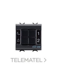 BOTONERA DE EMPOTRAR 4 CAN. KNX NEGRO