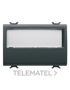 PULS.3M 1P NA 10A PLACA P.ETIQ.LUM.NEGRO