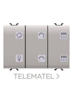 PULSADOR 6 CAN.TECLAS+SIMB.BL+ACT.KNX BG