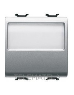 PULS. 2M 1P NA 10A PLACA P.ETIQ.LUM.TIT