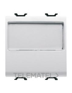 PULS. 2M 1P NA 10A PLACA P.ETIQ.LUM. BL.