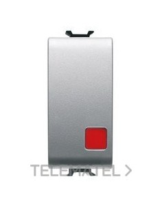 PULSADOR 1M 1P NC+NA 16A PARADA TITANIO