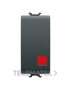 PULSADOR 1 M 1P NC+NA 16A PARADA NEGRO