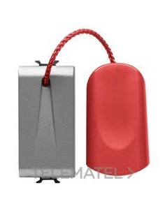 PULSADOR 1M 1P NA 16A TIRANTE TITANIO