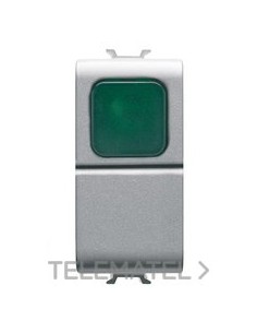 PULSADOR 1M 1P NA 16A TEST.VERDE TITANIO