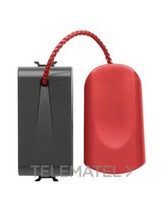 PULSADOR 1 M 1P NA 16A TIRANTE NEGRO