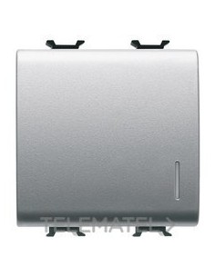 PULSADOR 2M 1P NA 16A LUM. LOC.TITANIO