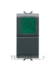 PULSADOR 1M 1P NA 16A TEST. VERDE NEGRO