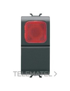 PULSADOR 1M 1P NA 16A TEST. ROJO NEGRO