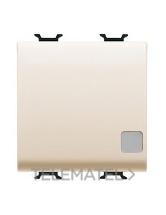 PULSADOR 2M 1P NA 16A ILUM.SEÑ.MARFIL