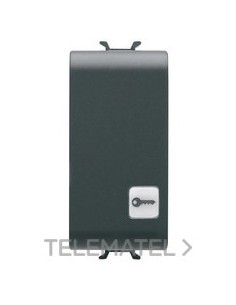 PULSADOR 1M 1P NA 16A "LLAVE" NEGRO