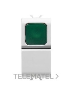 PULSADOR 1M 1P NA 16A TEST. VERDE BLANCO