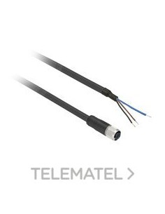 CONECTOR PRECABLEADO PVC HEMBRA M8 RECTO