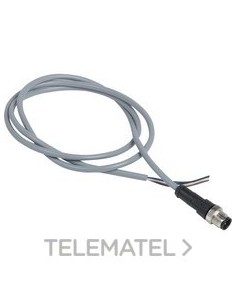 CONECTOR CABLE PVC MACHO M12 4pin 1m