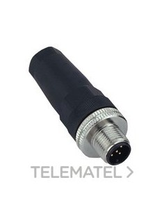 CONECTOR CABLE PVC MACHO M12 5pin 1m
