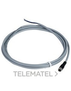 CONECTOR CABLE PVC HEMBRA M8 3pin 2m