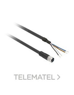 CONECTOR CABLE PVC HEMBRA M12 4pin 5m