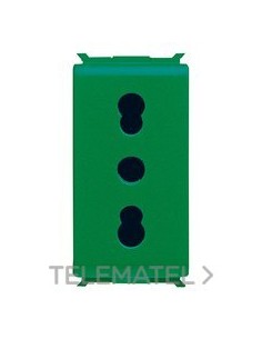 BASE PL. 2P+T 16A 2M BIV.NORMA IT. VERDE