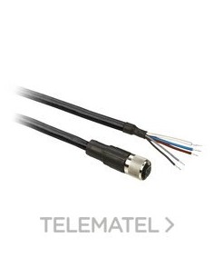 PRECABLEADO M12 HEMBRA 5P 20m PUR RECTO