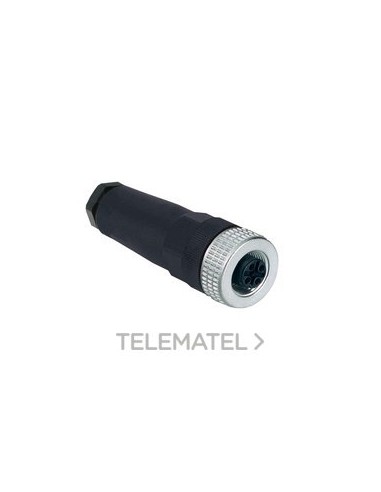 CONECTOR M12 METÁLICO HEMBRA RECT5B