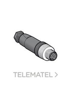 CONECTOR M12 METÁLICO MACHO RECT5B