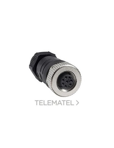 CONECTOR M12 HEMBRA RECTO 8 POLOS