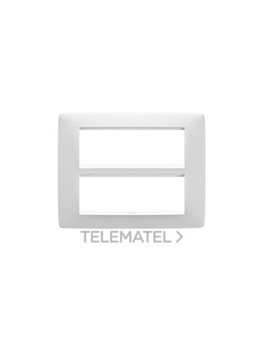 PLACA ONE 6+6 MÓDULOS BLANCO SATINADO