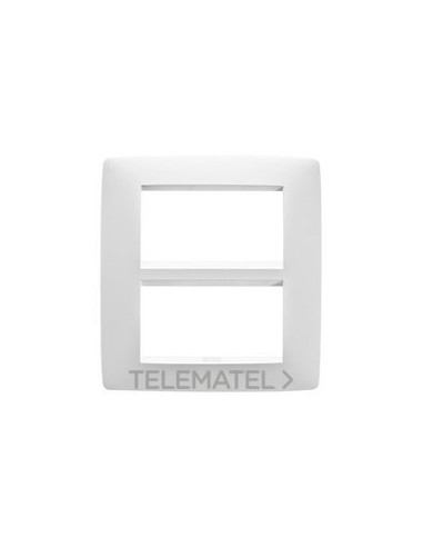 PLACA ONE 4+4 MÓDULOS BLANCO SATINADO