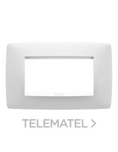 PLACA ONE 4 MÓDULOS BLANCO SATINADO