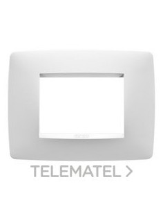 PLACA ONE 3 MÓDULOS BLANCO SATINADO