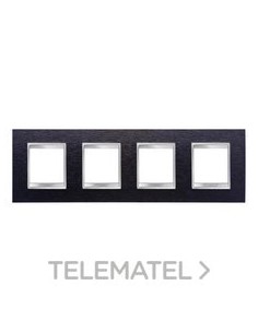 PLACA LUX INT.2+2+2+2M HO.ALUMINIO NEGRO