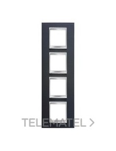 PLACA LUX INT. 2+2+2+2M V. PIEL NEGRO