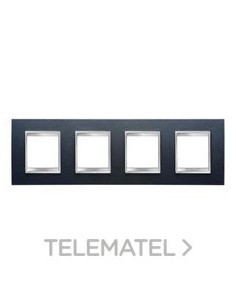 PLACA LUX INT. 2+2+2+2M HO. PIEL NEGRO