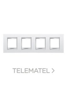 PLACA LUX INT. 2+2+2+2M HO. PIEL BLANCO