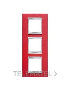 PLACA LUX INT. 2+2+2M V PIEL RUBÍ