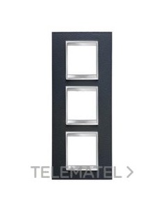 PLACA LUX INT. 2+2+2M V. PIEL NEGRO